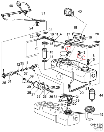 anillo conector depósito combustible saab 900 classic Otras piezas