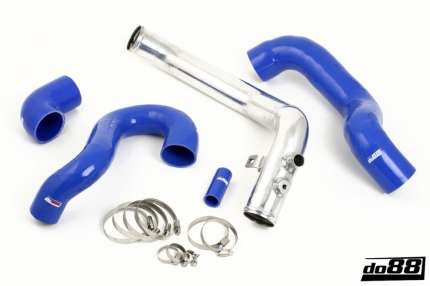 Conduit d'admission inox avec durites silicones Saab 9.5 2001-2009 (BLEUE) Moteur