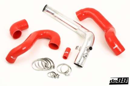 Conduit d'admission inox avec durites silicones Saab 9.5 2001-2009 (ROUGE) Moteur