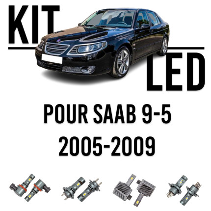 Kit LED anti-niebla para Saab 9-5 de 2003-2009 Kit bombillas y fusibles