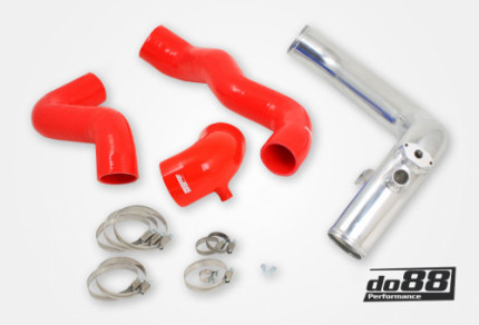 Conduit d'admission inox avec durites silicones Saab 9.3 1999-2002 (ROUGE) Nouveautés